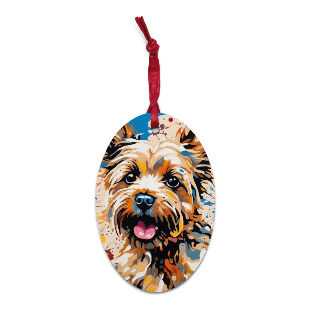 PugMug Custom Cairn Terrier Wooden Ornament