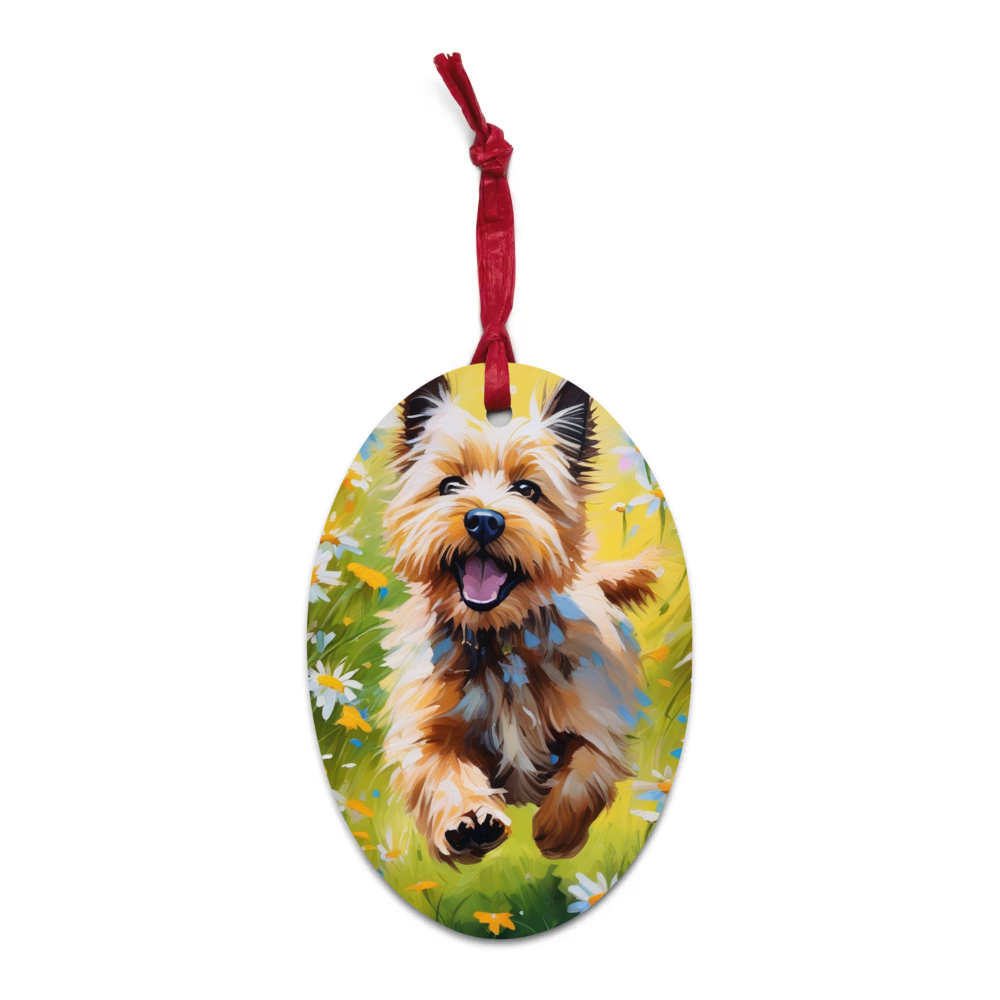 PugMug Custom Cairn Terrier Wooden Ornament