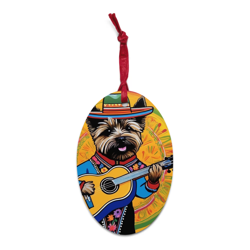 PugMug Custom Cairn Terrier Wooden Ornament