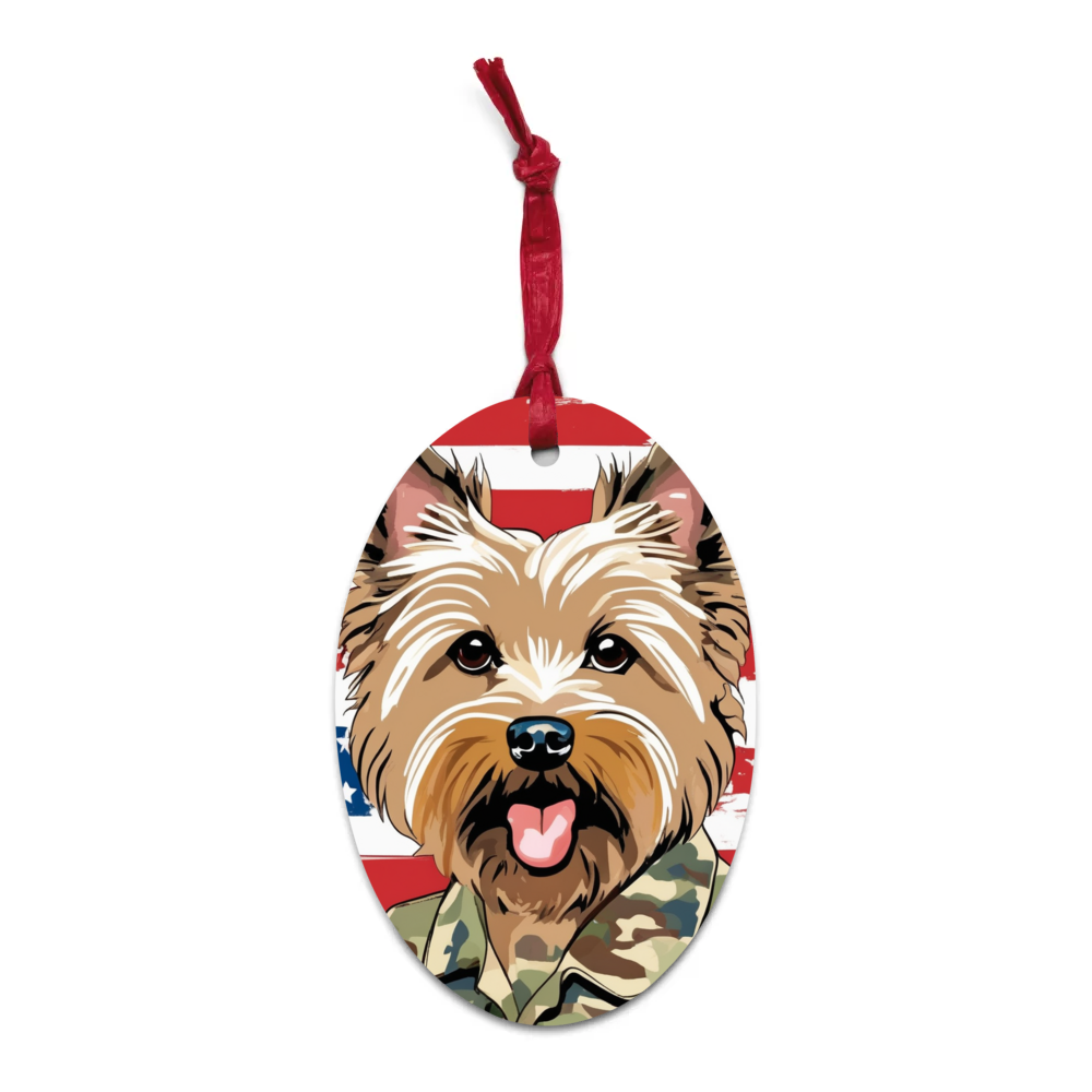 PugMug Custom Cairn Terrier Wooden Ornament