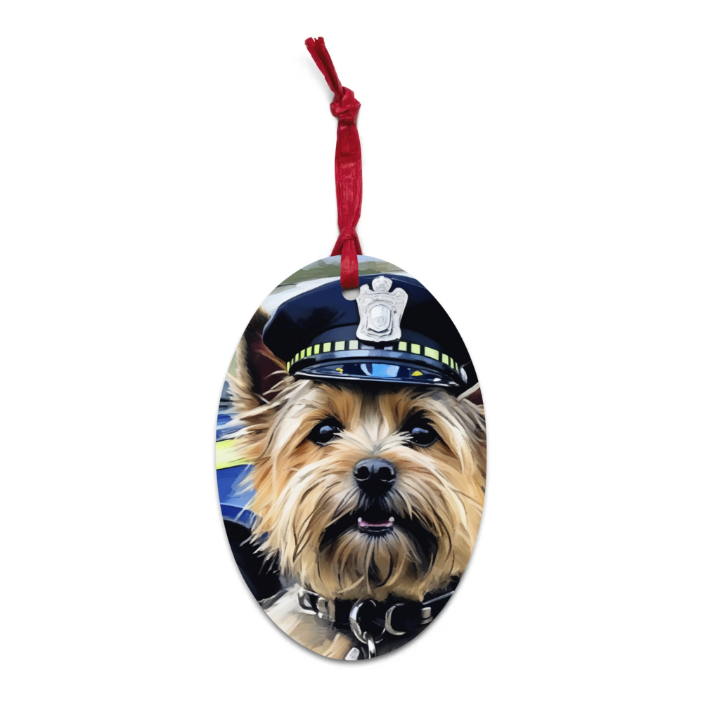 PugMug Custom Cairn Terrier Wooden Ornament