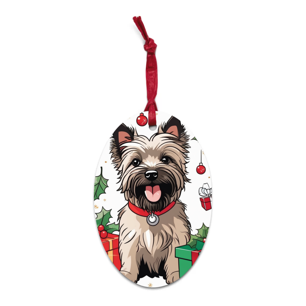 PugMug Custom Cairn Terrier Wooden Ornament