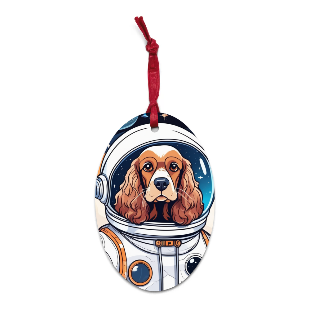 PugMug Custom Cocker Spaniel Wooden Ornament