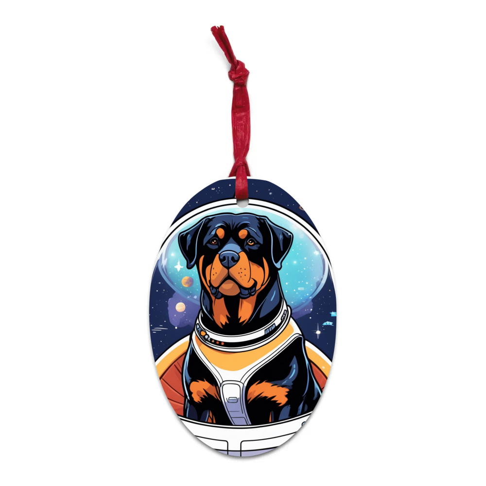 PugMug Custom Rottweiler Wooden Ornament