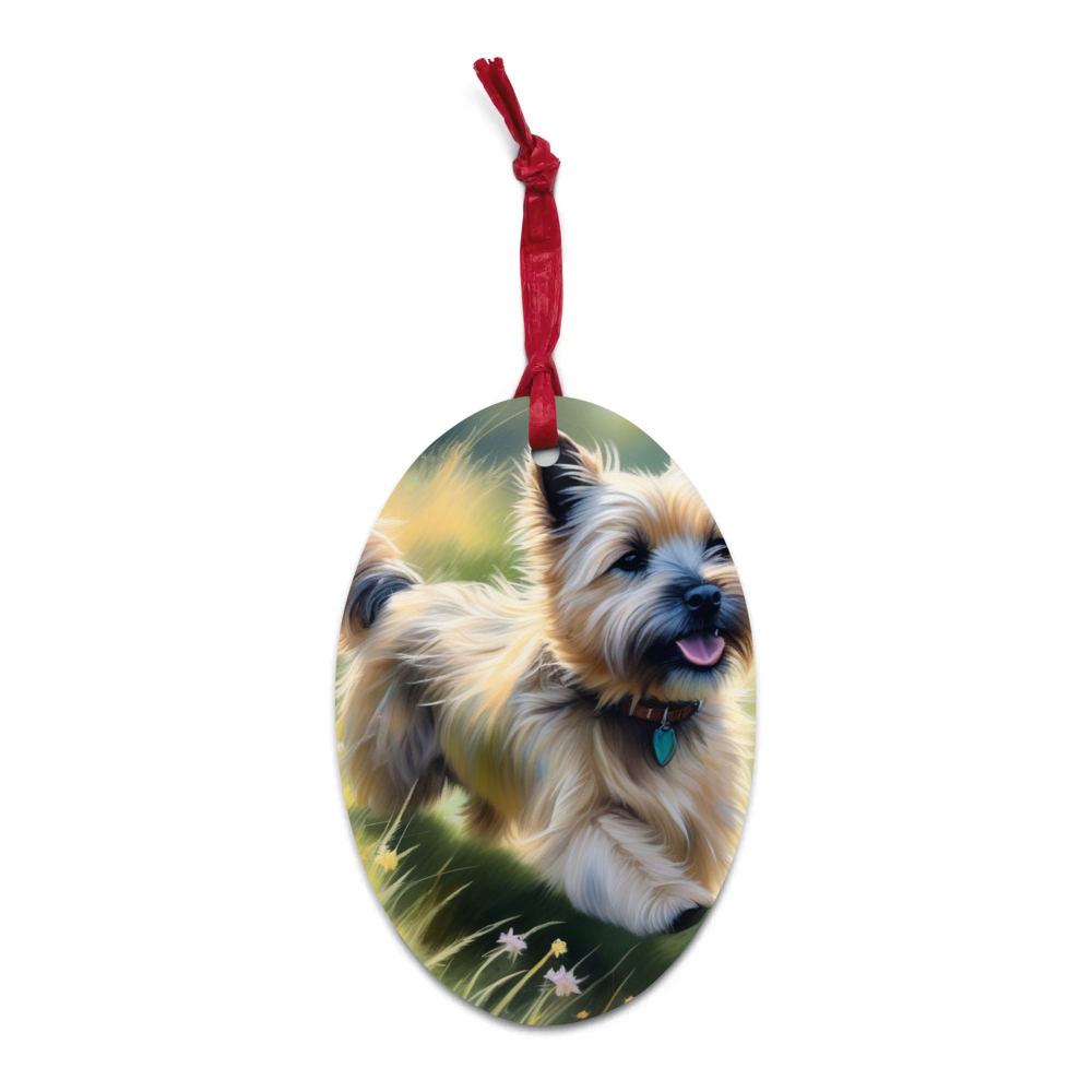 PugMug Custom Cairn Terrier Wooden Ornament