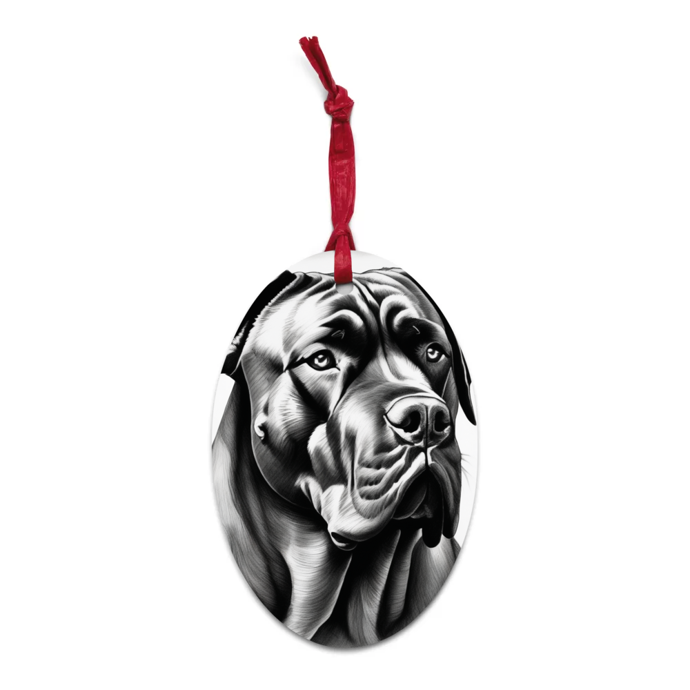 PugMug Custom Cane Corso Wooden Ornament