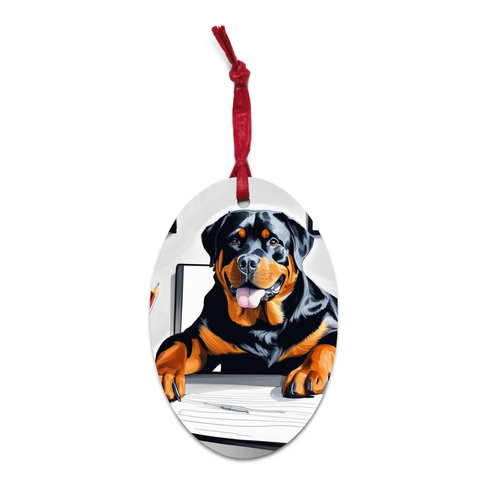 PugMug Custom Rottweiler Wooden Ornament