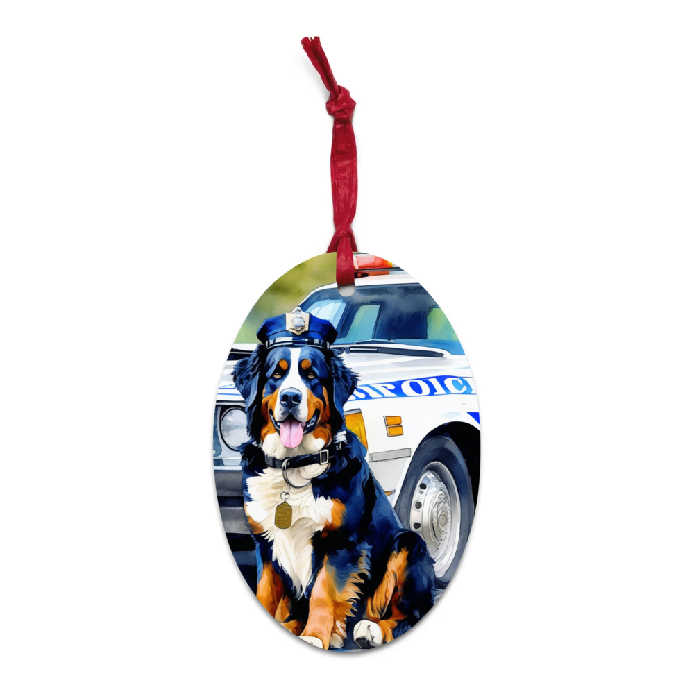 PugMug Custom Bernese Mountain Dog Wooden Ornament