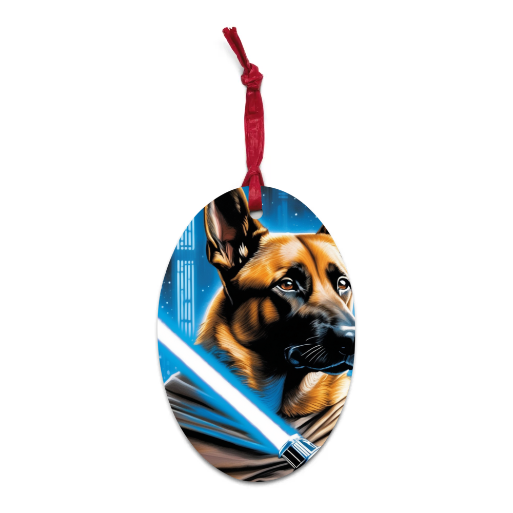 PugMug Custom Belgian Malinois Wooden Ornament