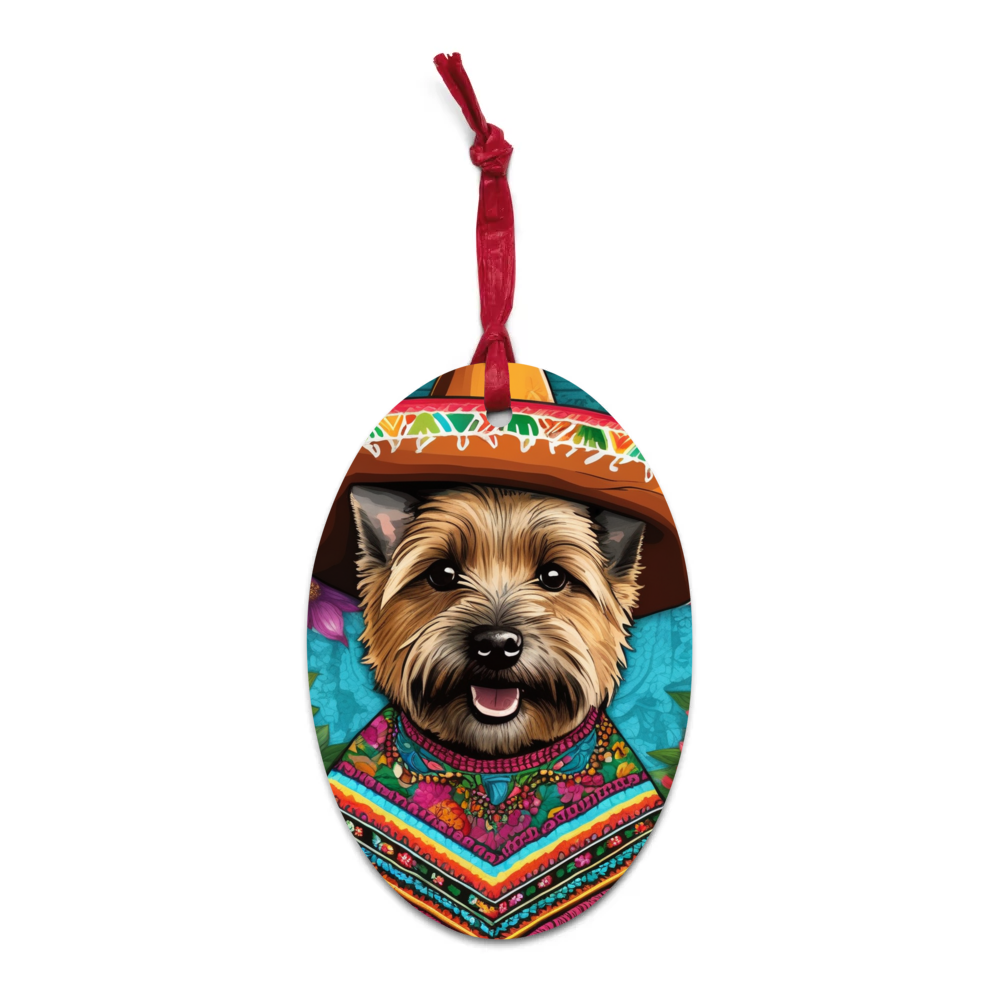 PugMug Custom Cairn Terrier Wooden Ornament
