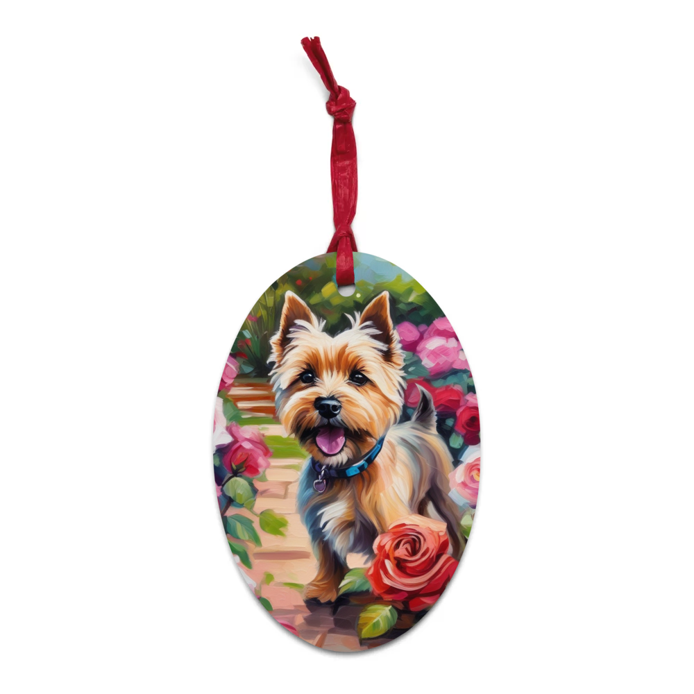 PugMug Custom Cairn Terrier Wooden Ornament