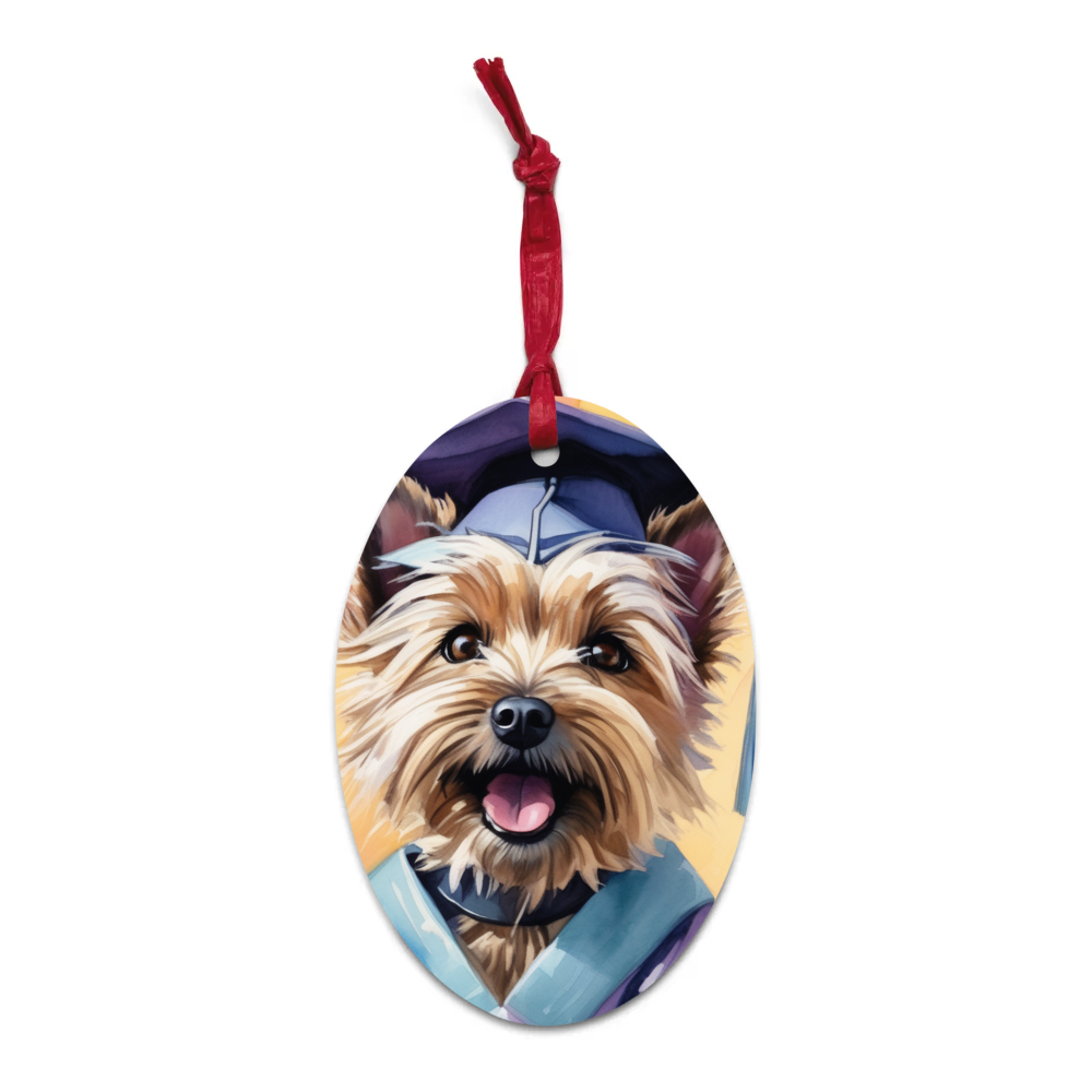 PugMug Custom Cairn Terrier Wooden Ornament
