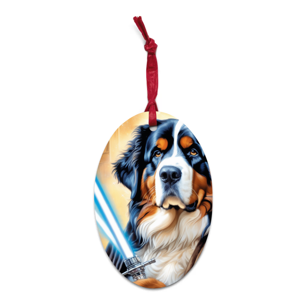 PugMug Custom Bernese Mountain Dog Wooden Ornament