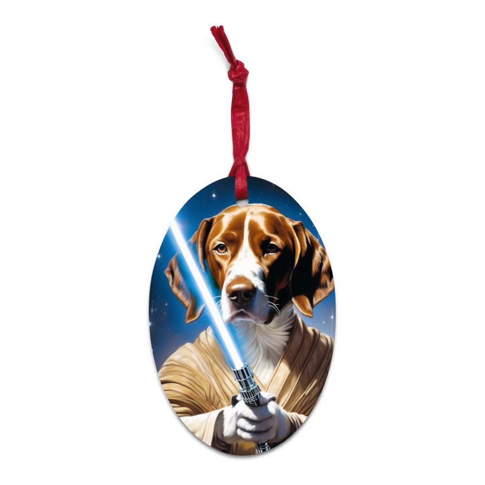 PugMug Custom Pointer Dog Wooden Ornament