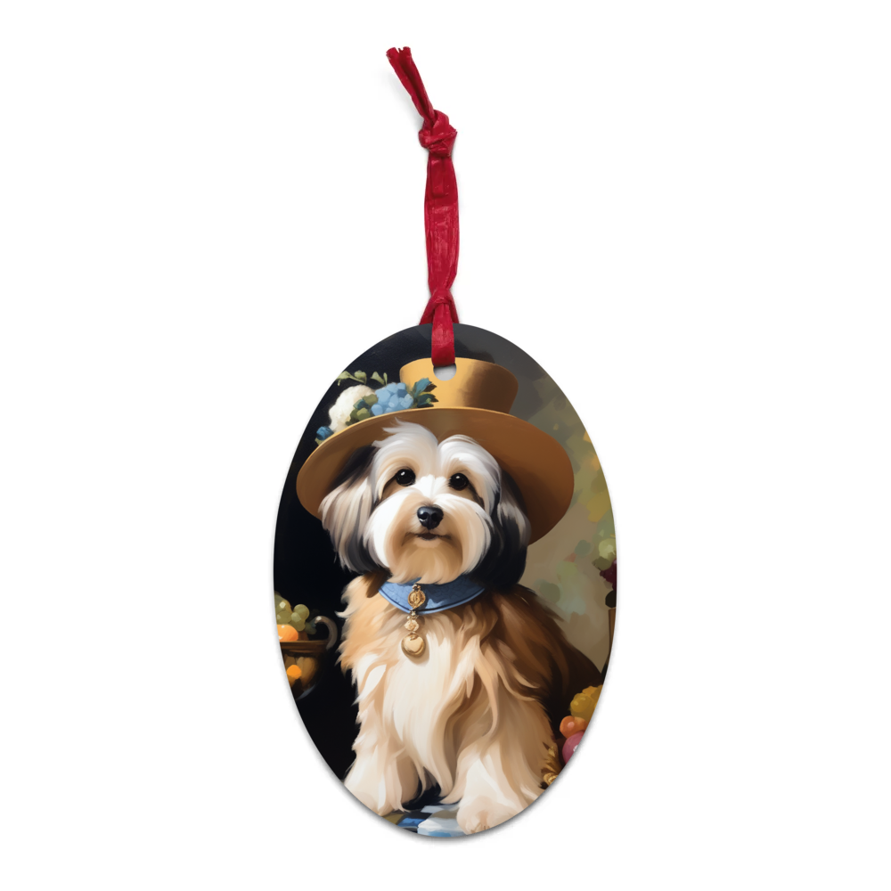 PugMug Custom Tan Havanese Dog Wooden Ornament