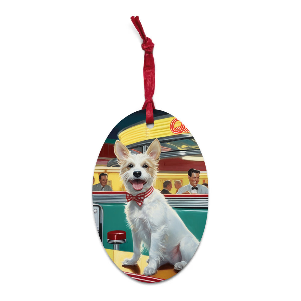 PugMug Custom Luna Wooden Ornament