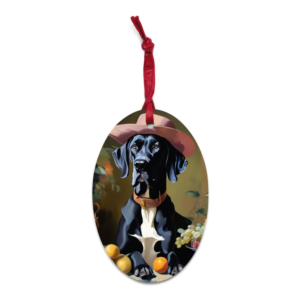 PugMug Custom Great Dane Wooden Ornament