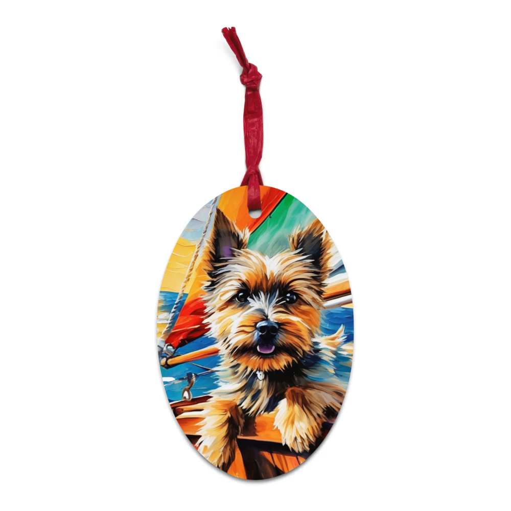 PugMug Custom Cairn Terrier Wooden Ornament