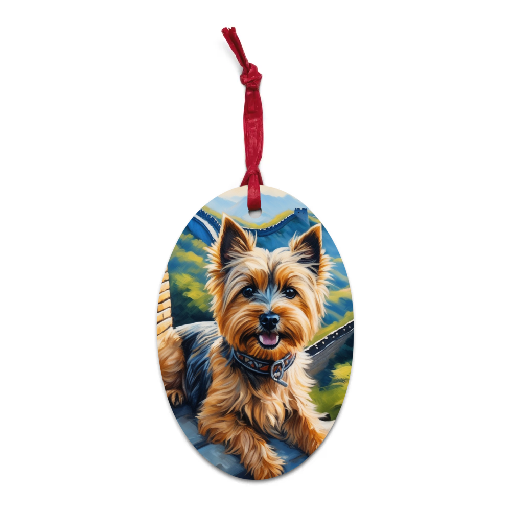 PugMug Custom Cairn Terrier Wooden Ornament