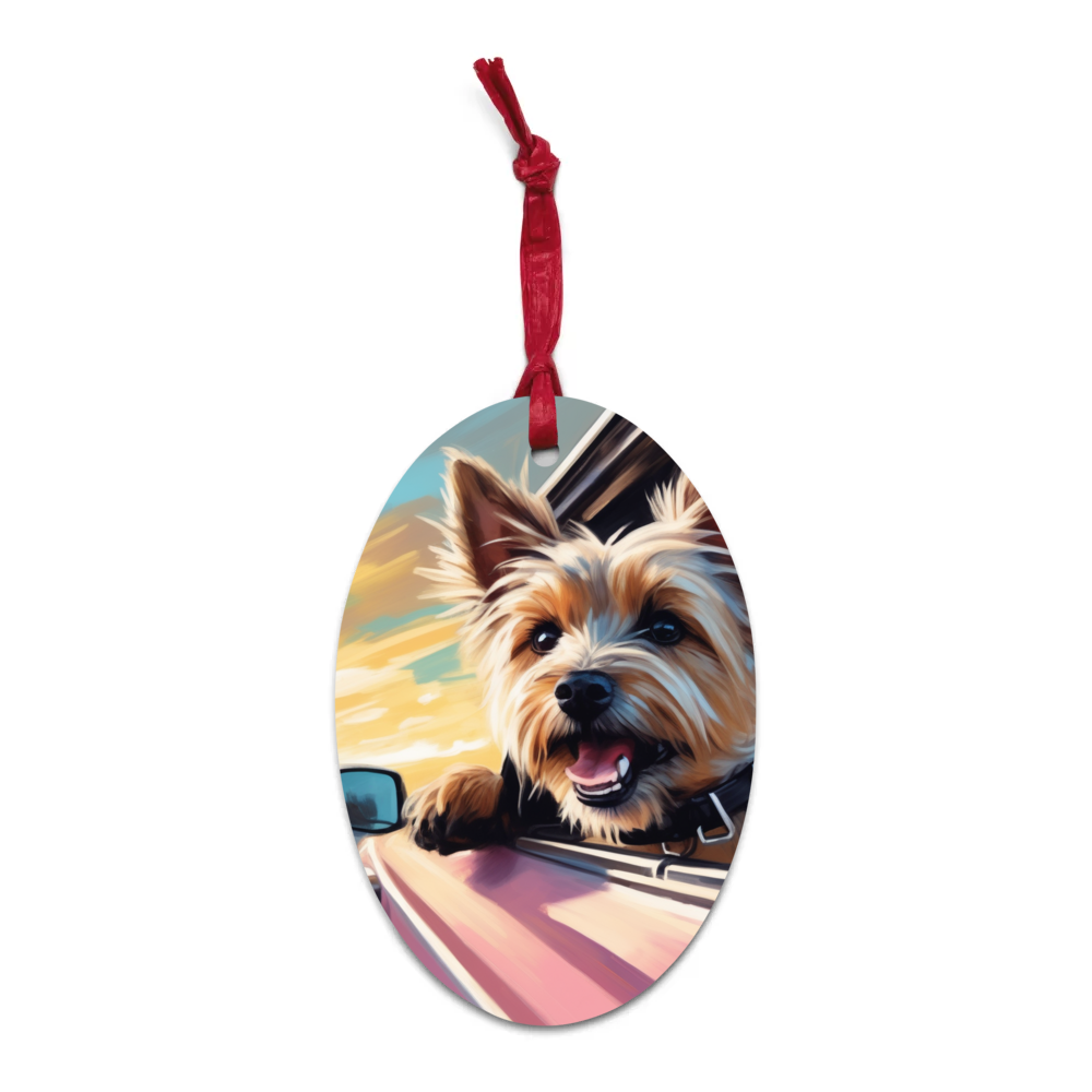 PugMug Custom Cairn Terrier Wooden Ornament