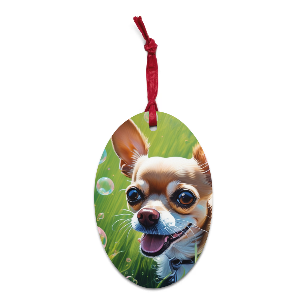 PugMug Custom Chihuahua Wooden Ornament