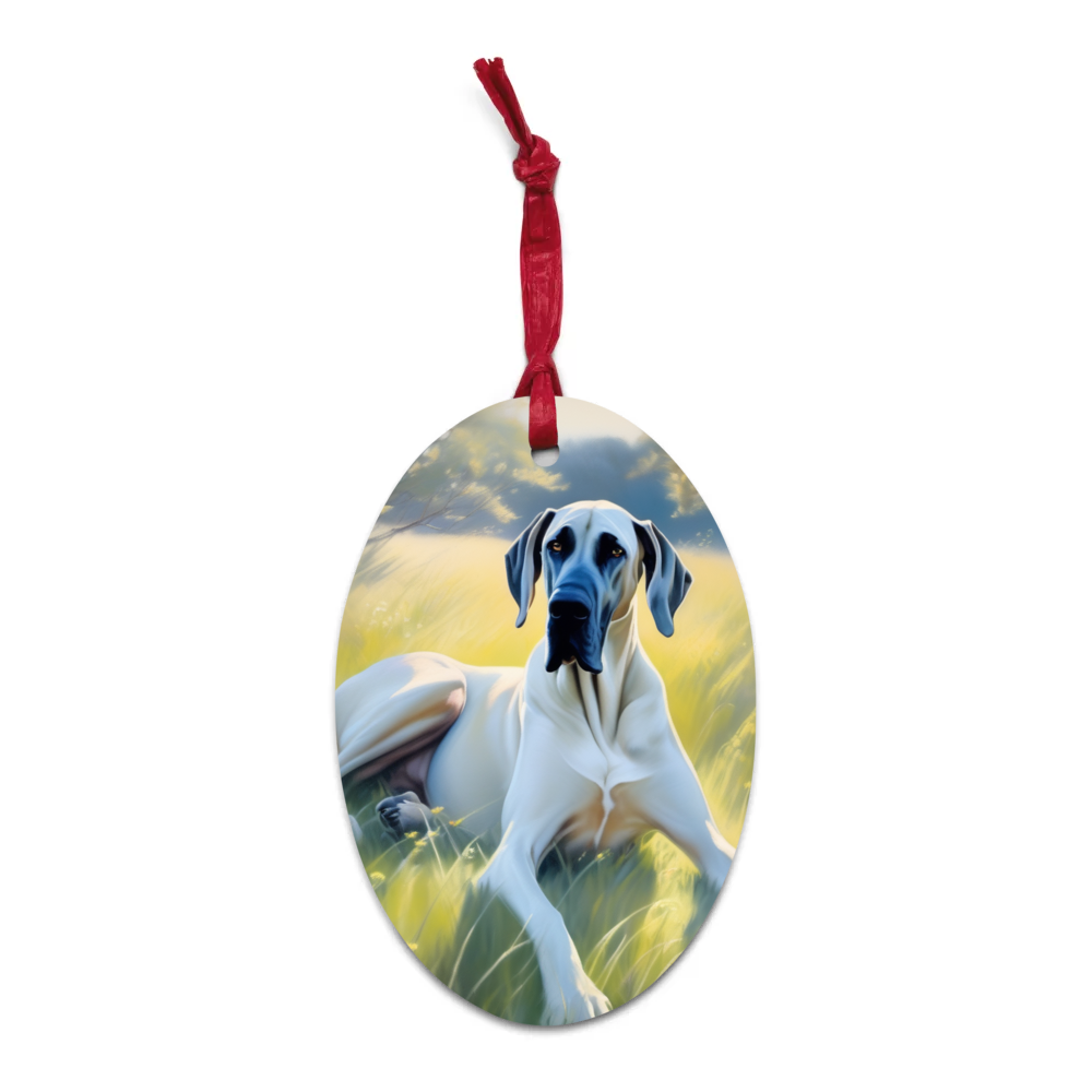 PugMug Custom Great Dane Wooden Ornament