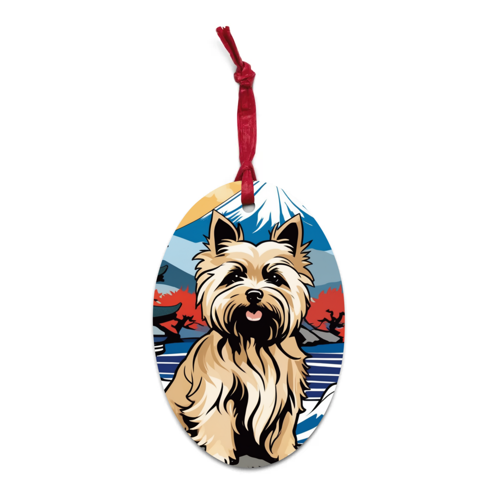 PugMug Custom Cairn Terrier Wooden Ornament