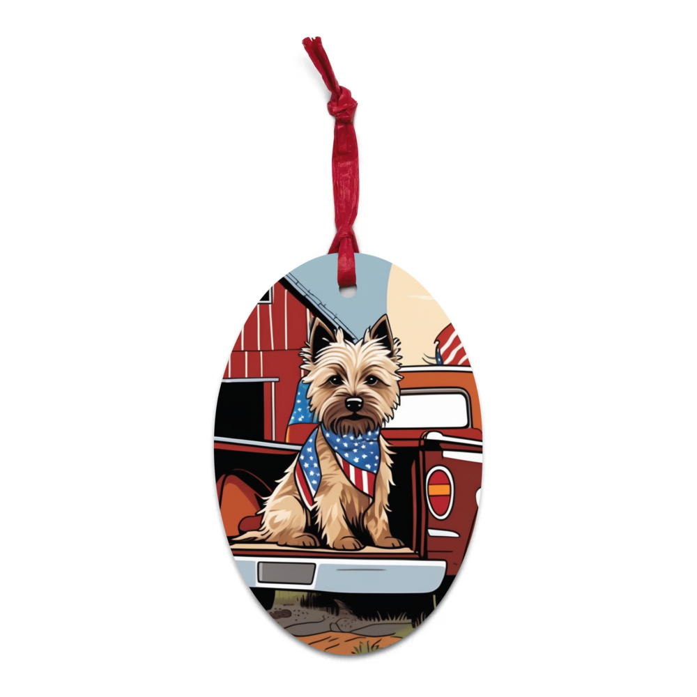 PugMug Custom Cairn Terrier Wooden Ornament