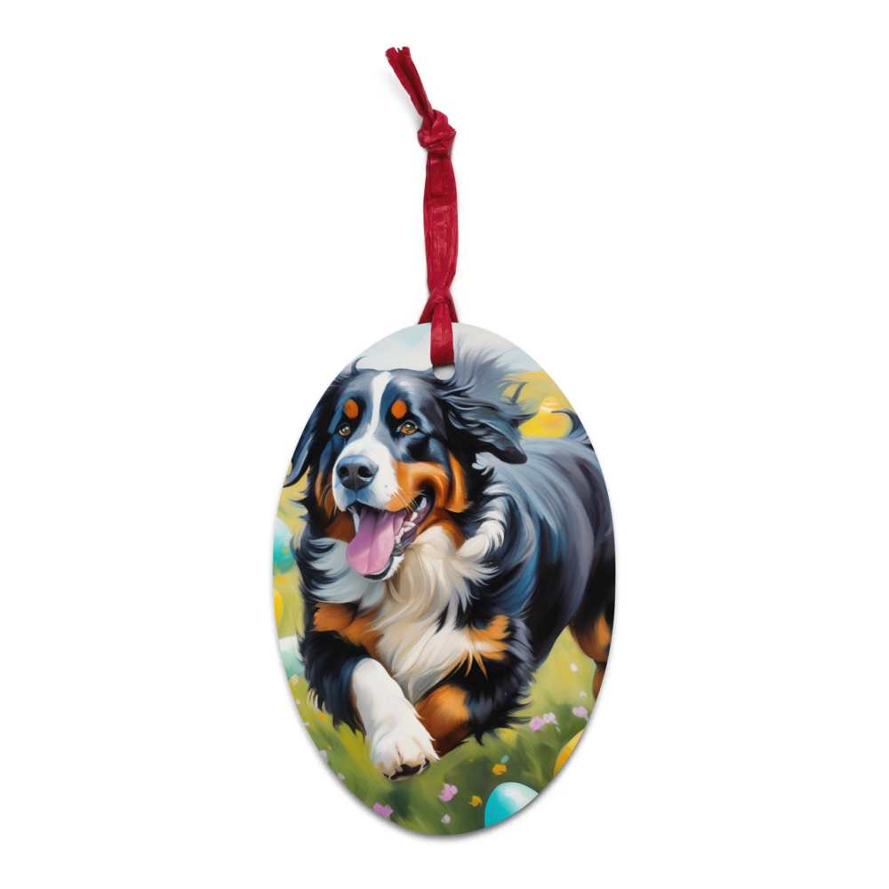 PugMug Custom Bernese Mountain Dog Wooden Ornament