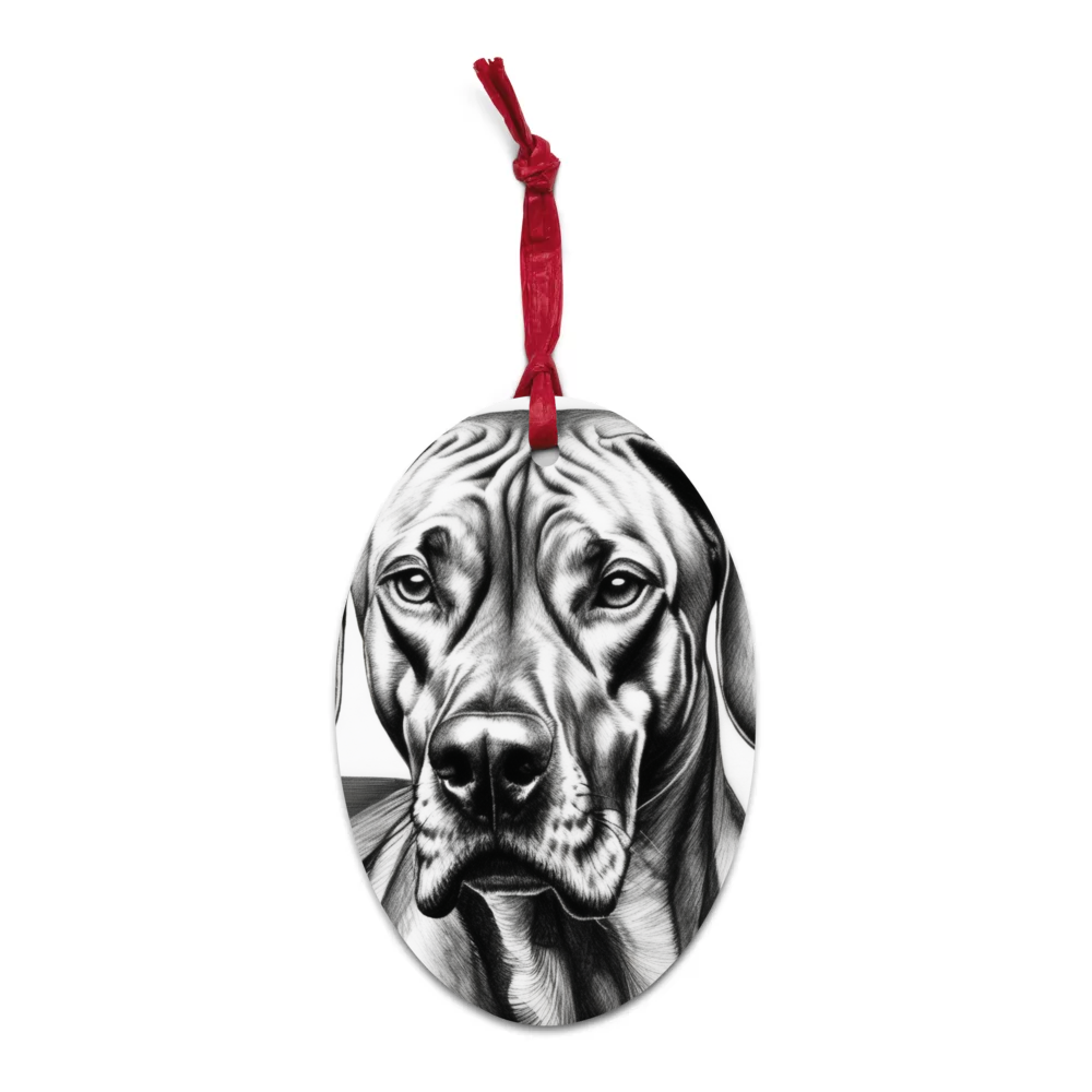 PugMug Custom Rhodesian Ridgeback Wooden Ornament