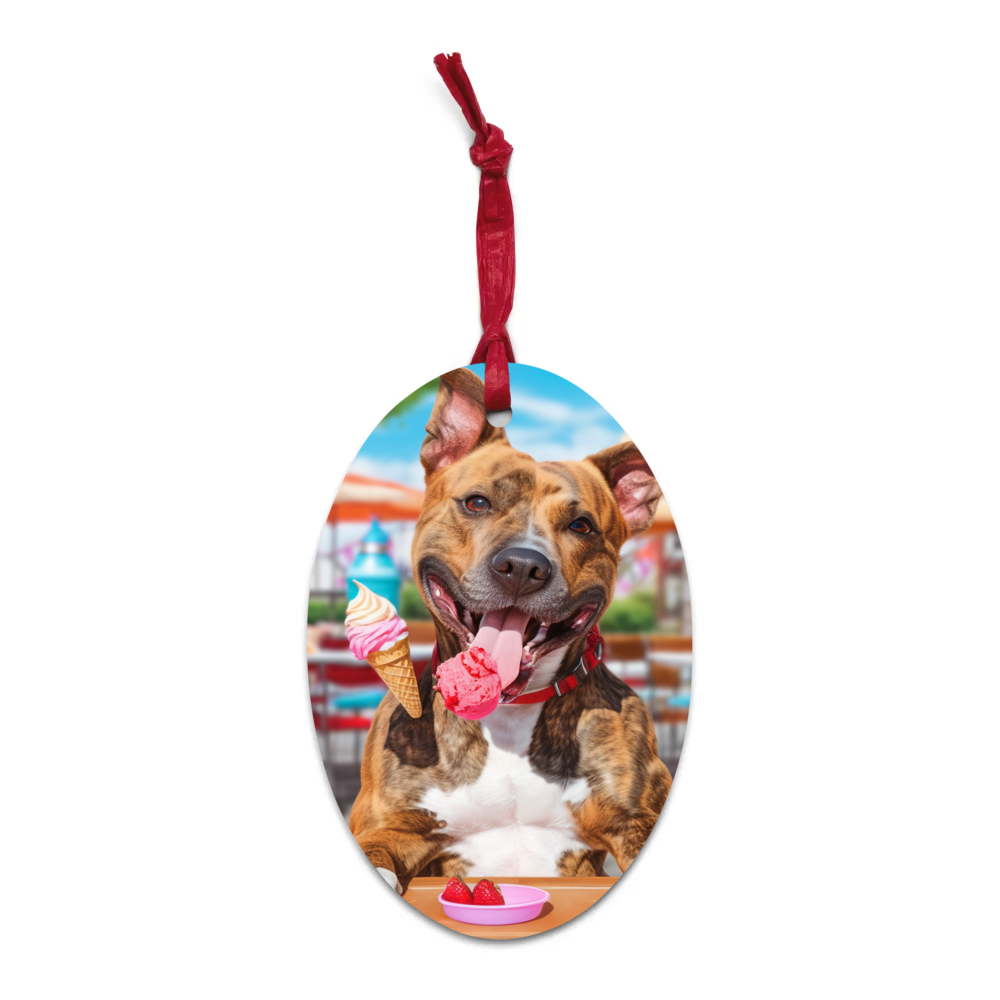 PugMug Custom Tony Hawk Wooden Ornament