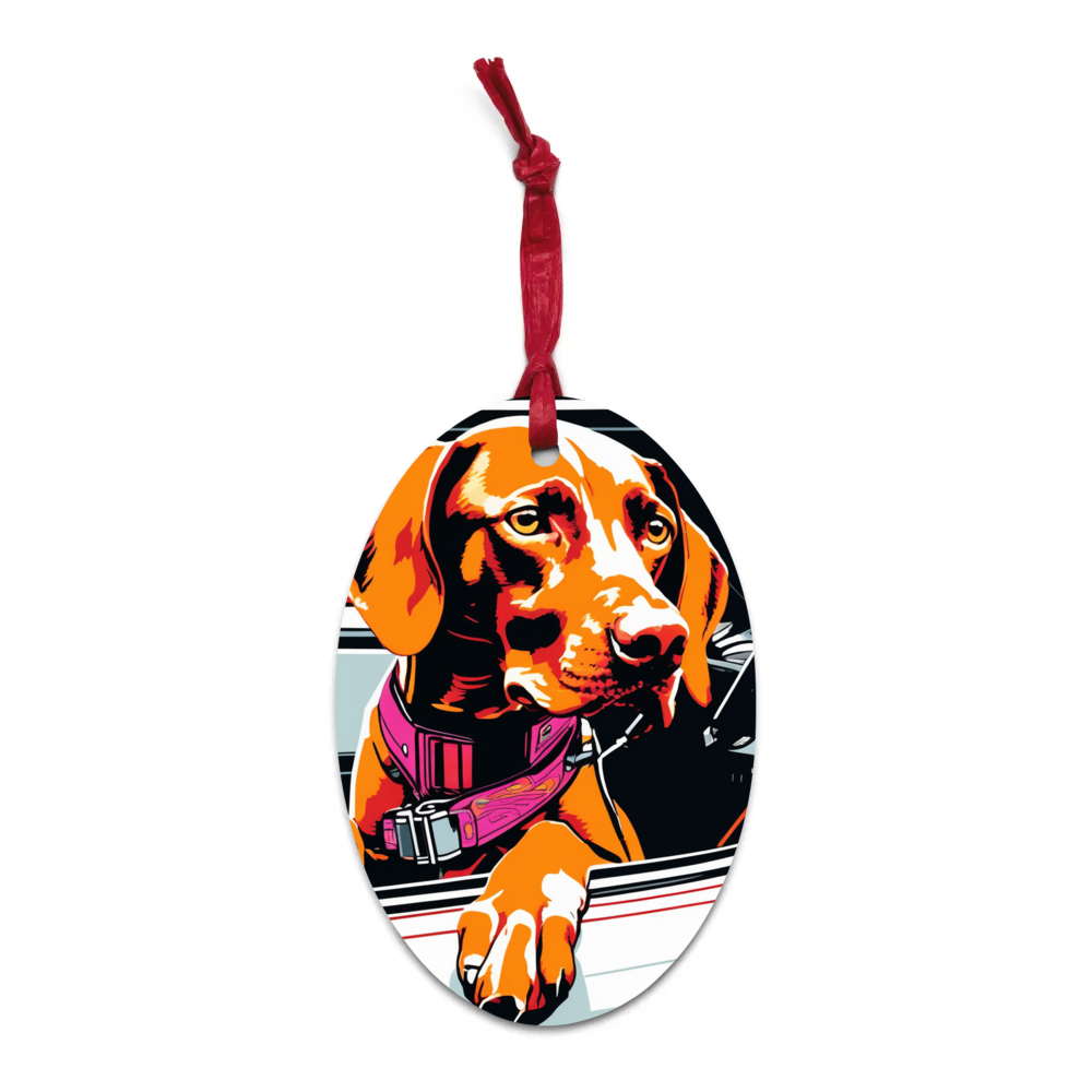 PugMug Custom Vizsla Wooden Ornament