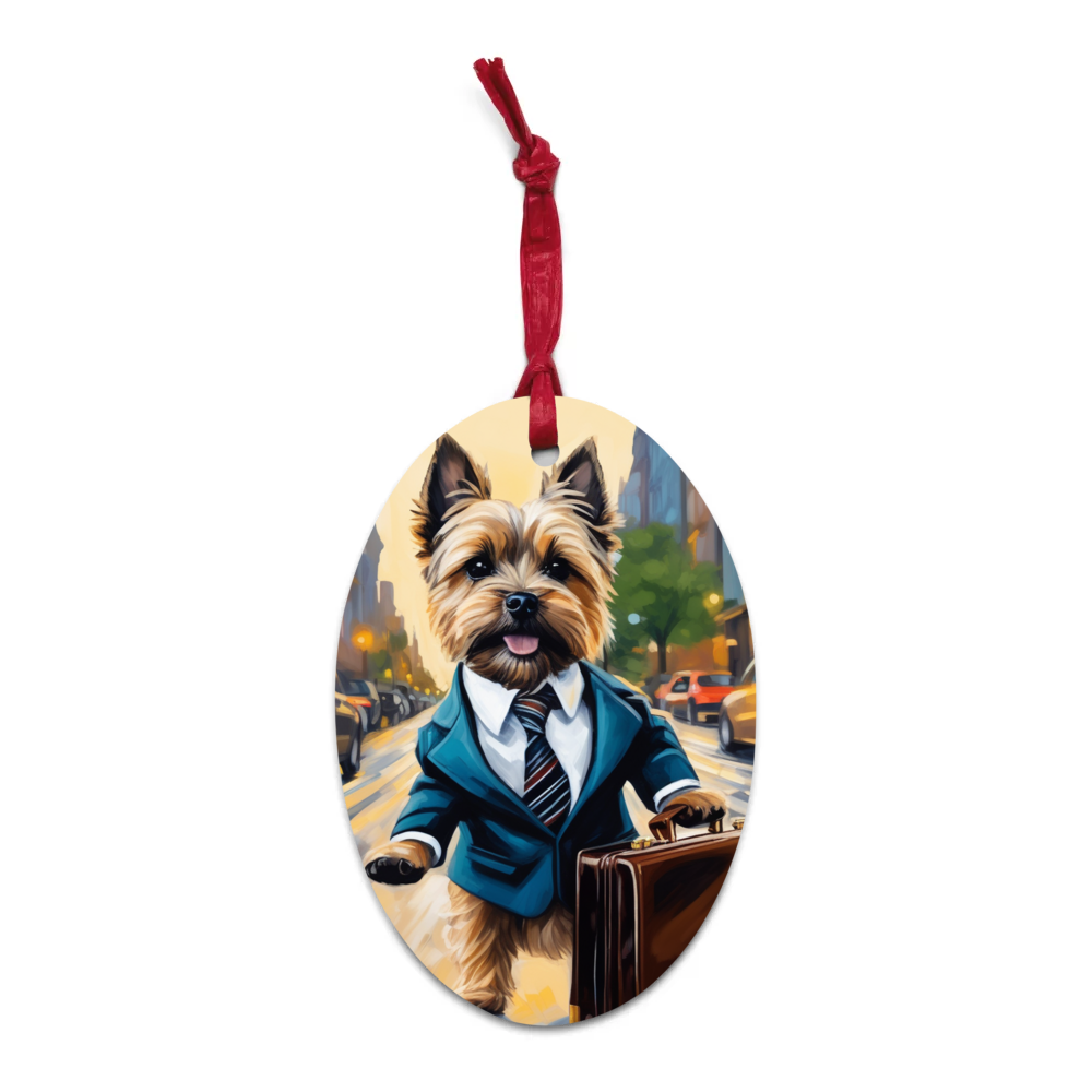 PugMug Custom Cairn Terrier Wooden Ornament