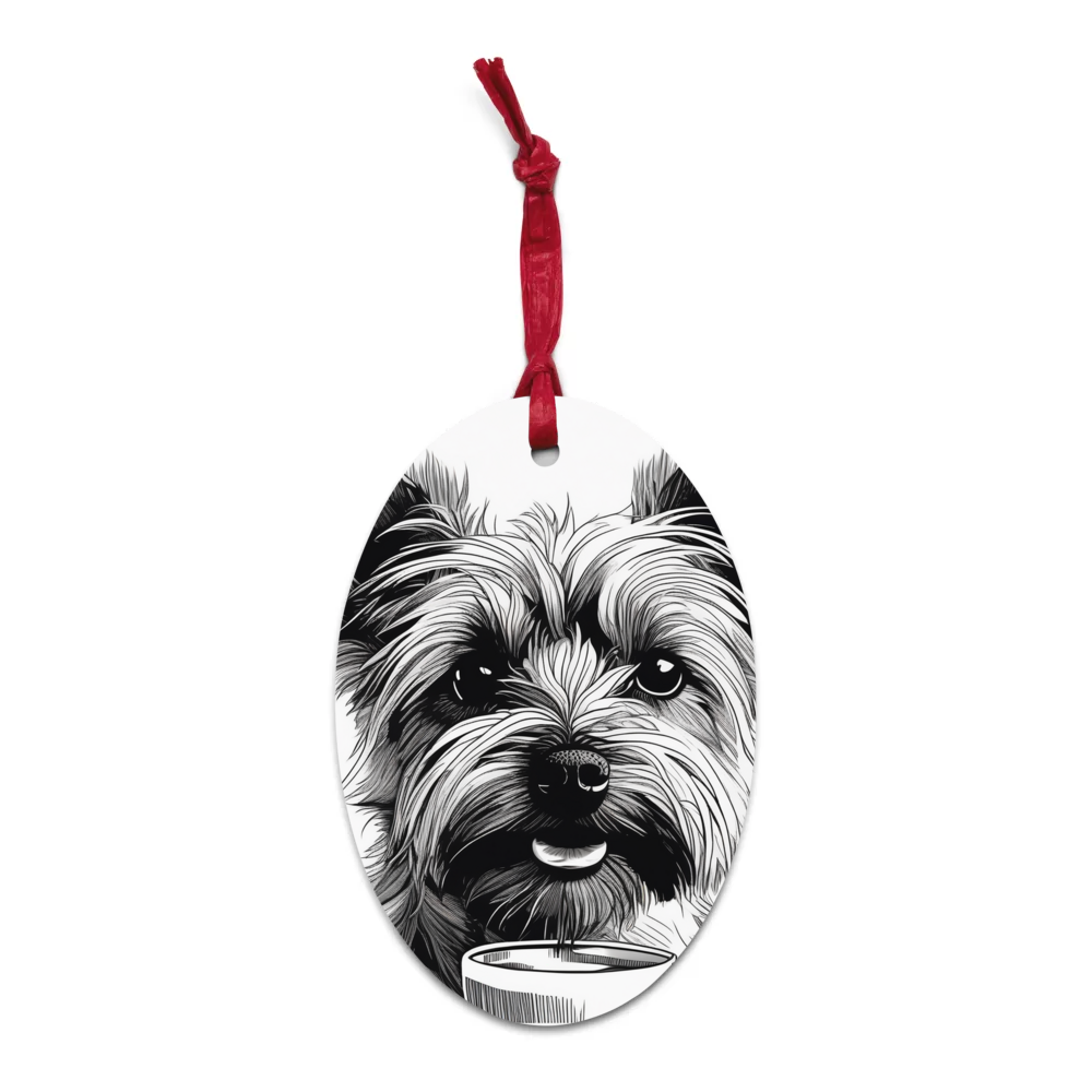 PugMug Custom Cairn Terrier Wooden Ornament