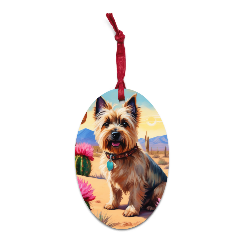 PugMug Custom Cairn Terrier Wooden Ornament