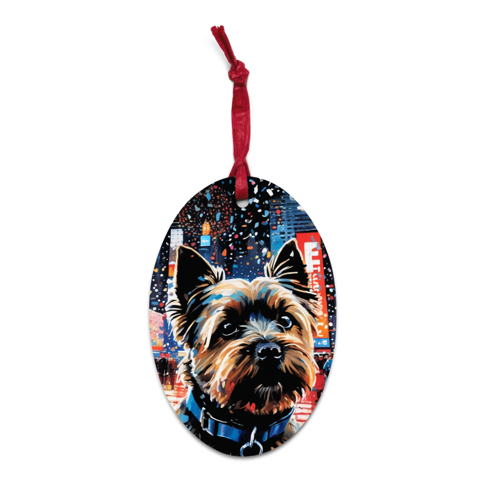 PugMug Custom Cairn Terrier Wooden Ornament