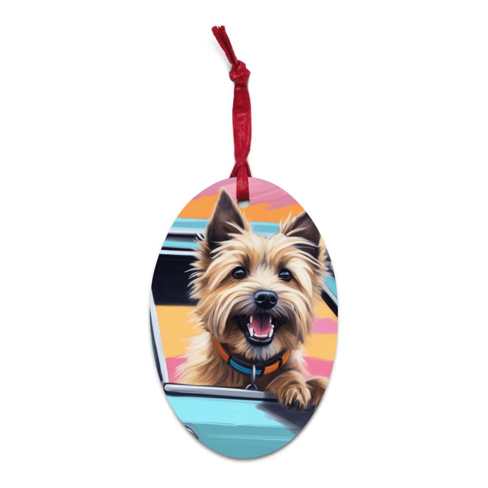PugMug Custom Cairn Terrier Wooden Ornament
