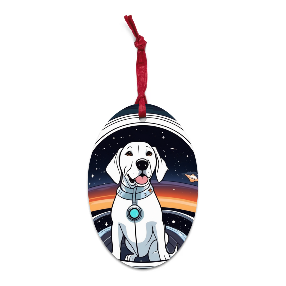 PugMug Custom Pointer Dog Wooden Ornament