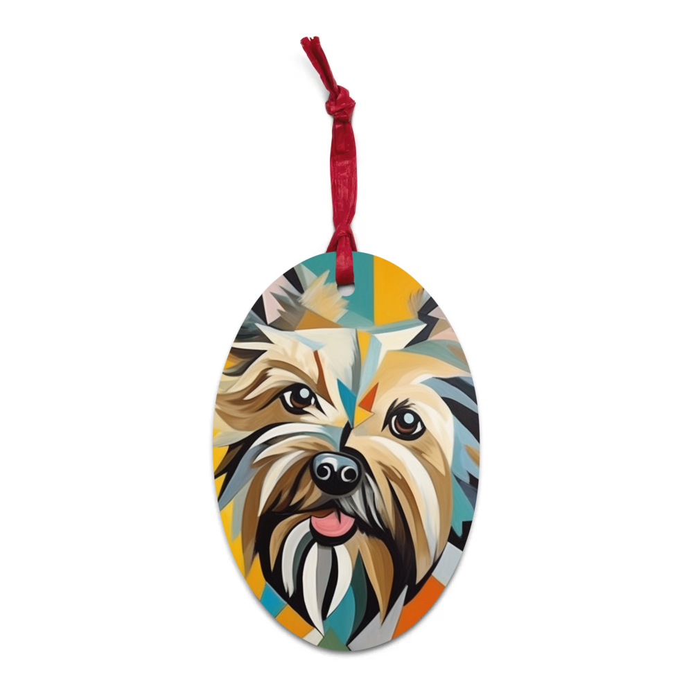 PugMug Custom Cairn Terrier Wooden Ornament