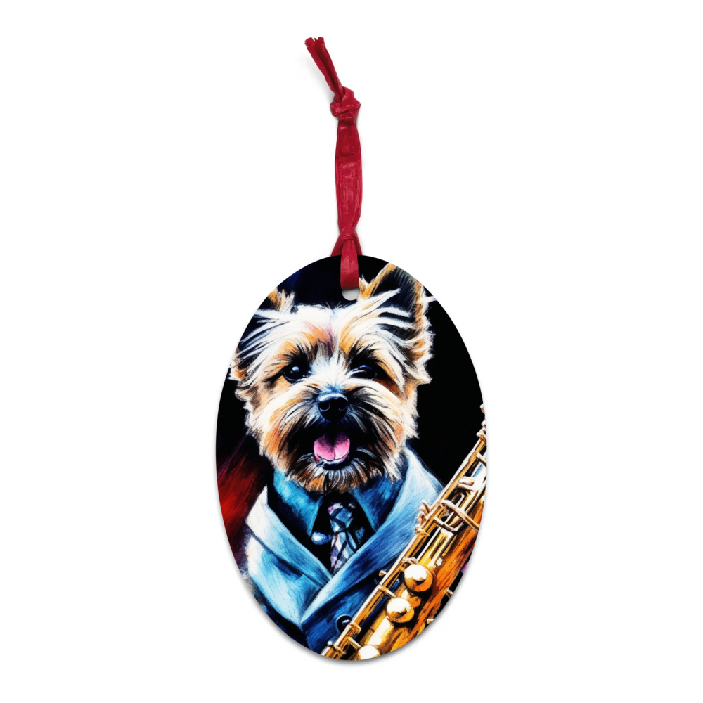 PugMug Custom Cairn Terrier Wooden Ornament