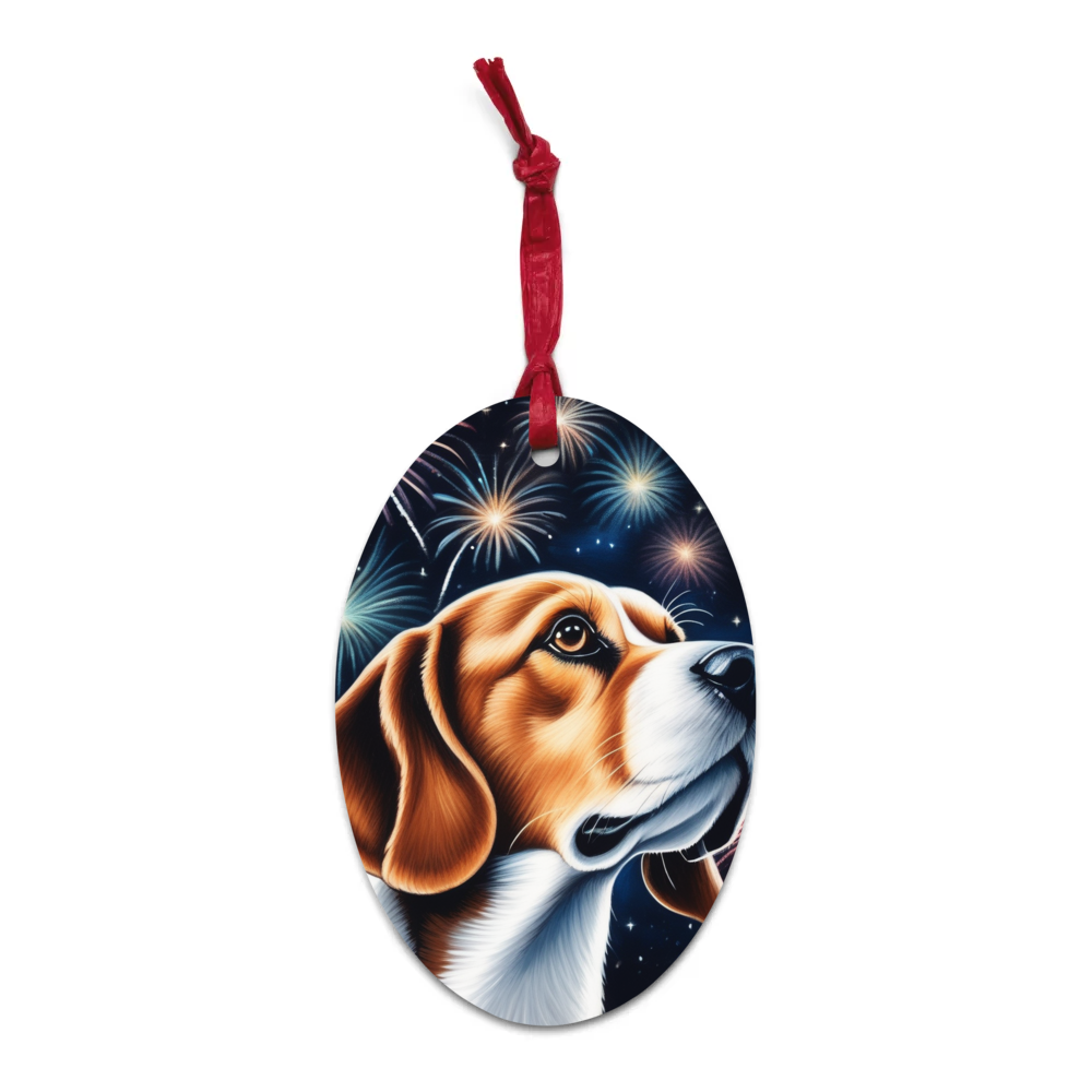 PugMug Custom Beagle Wooden Ornament