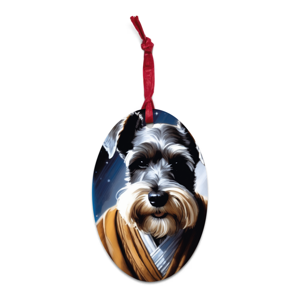 PugMug Custom Miniature Schnauzer Wooden Ornament