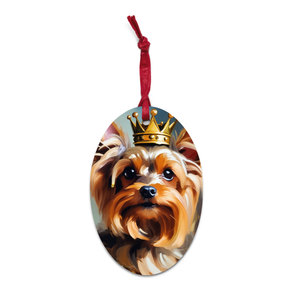 PugMug Custom Yorkshire Terrier Wooden Ornament