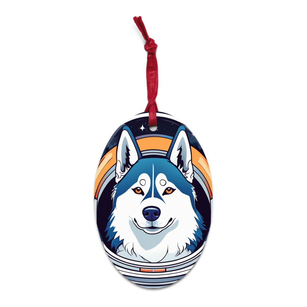 PugMug Custom Siberian Husky Wooden Ornament