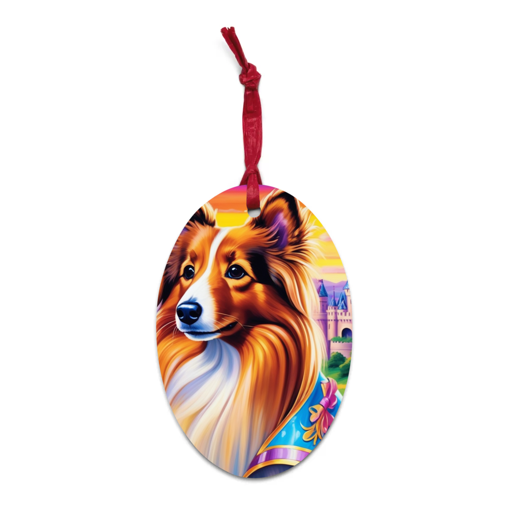 PugMug Custom Shetland Sheepdog Wooden Ornament