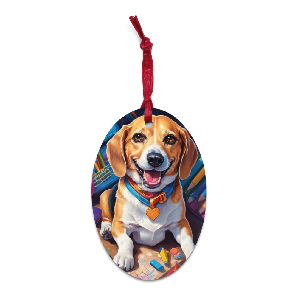 PugMug Custom Munchkin Wooden Ornament