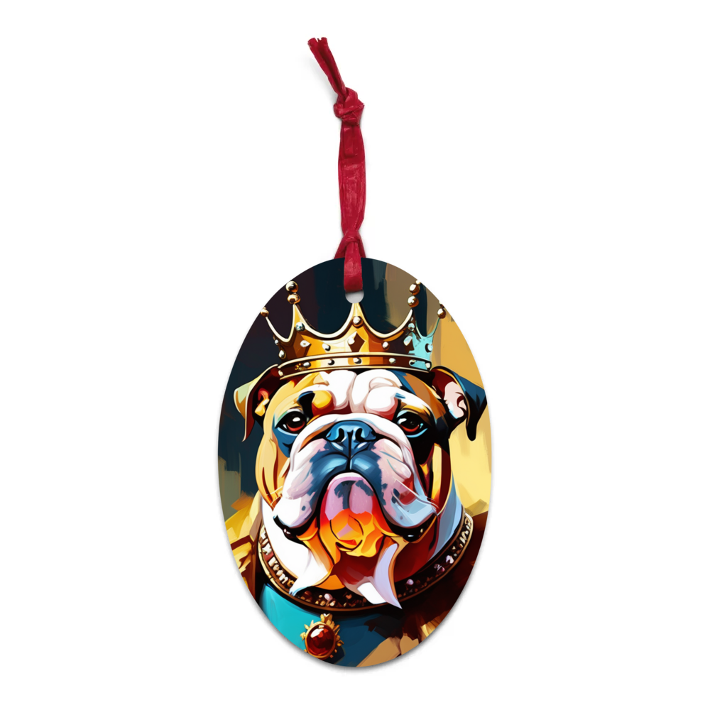 PugMug Custom Bulldog Wooden Ornament