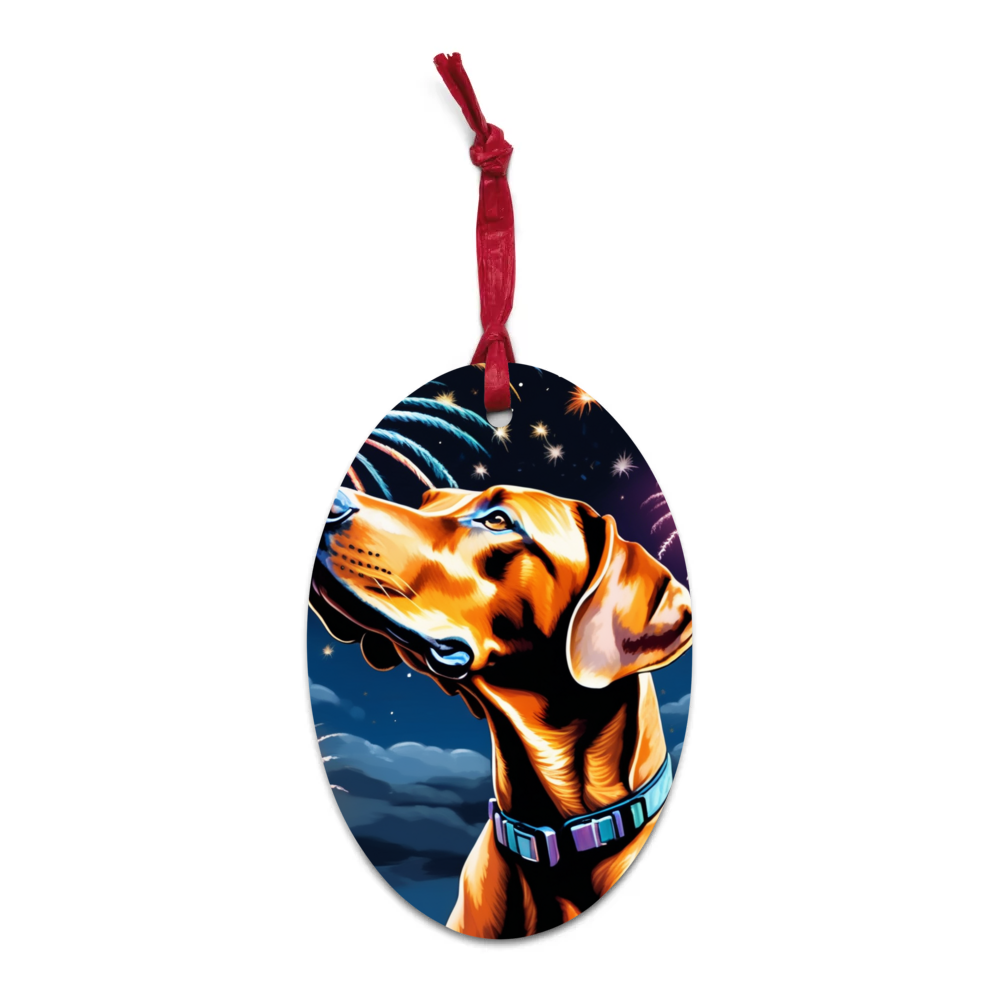 PugMug Custom Rhodesian Ridgeback Wooden Ornament