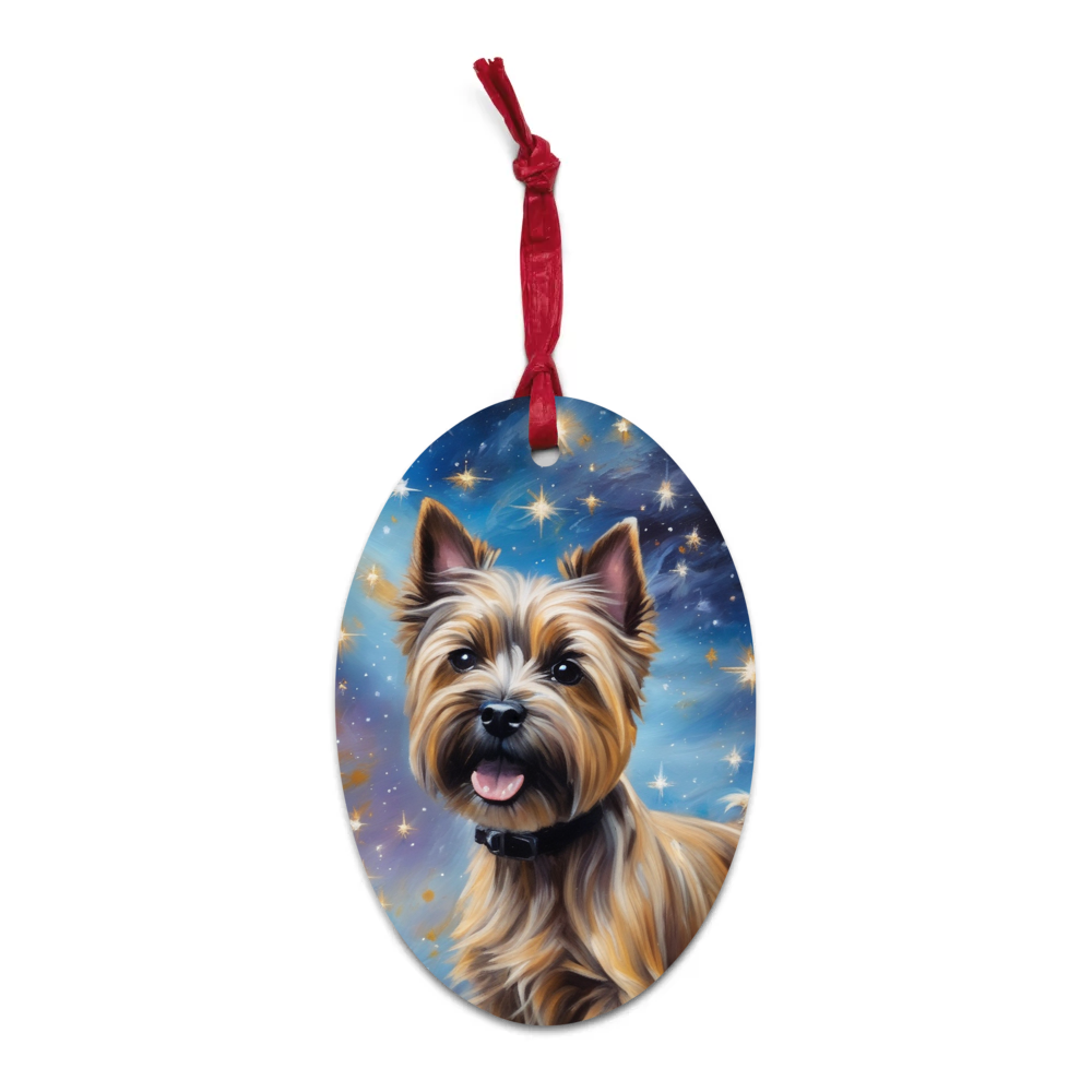 PugMug Custom Cairn Terrier Wooden Ornament