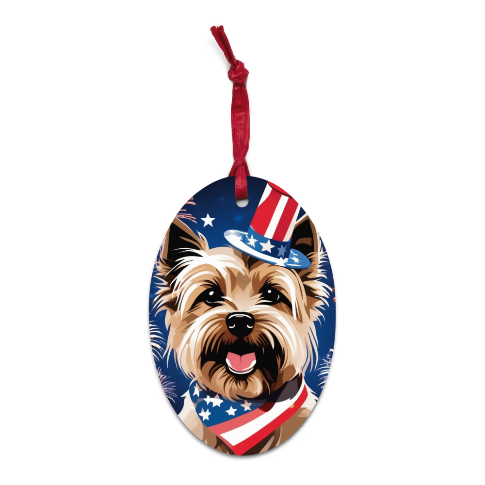 PugMug Custom Cairn Terrier Wooden Ornament